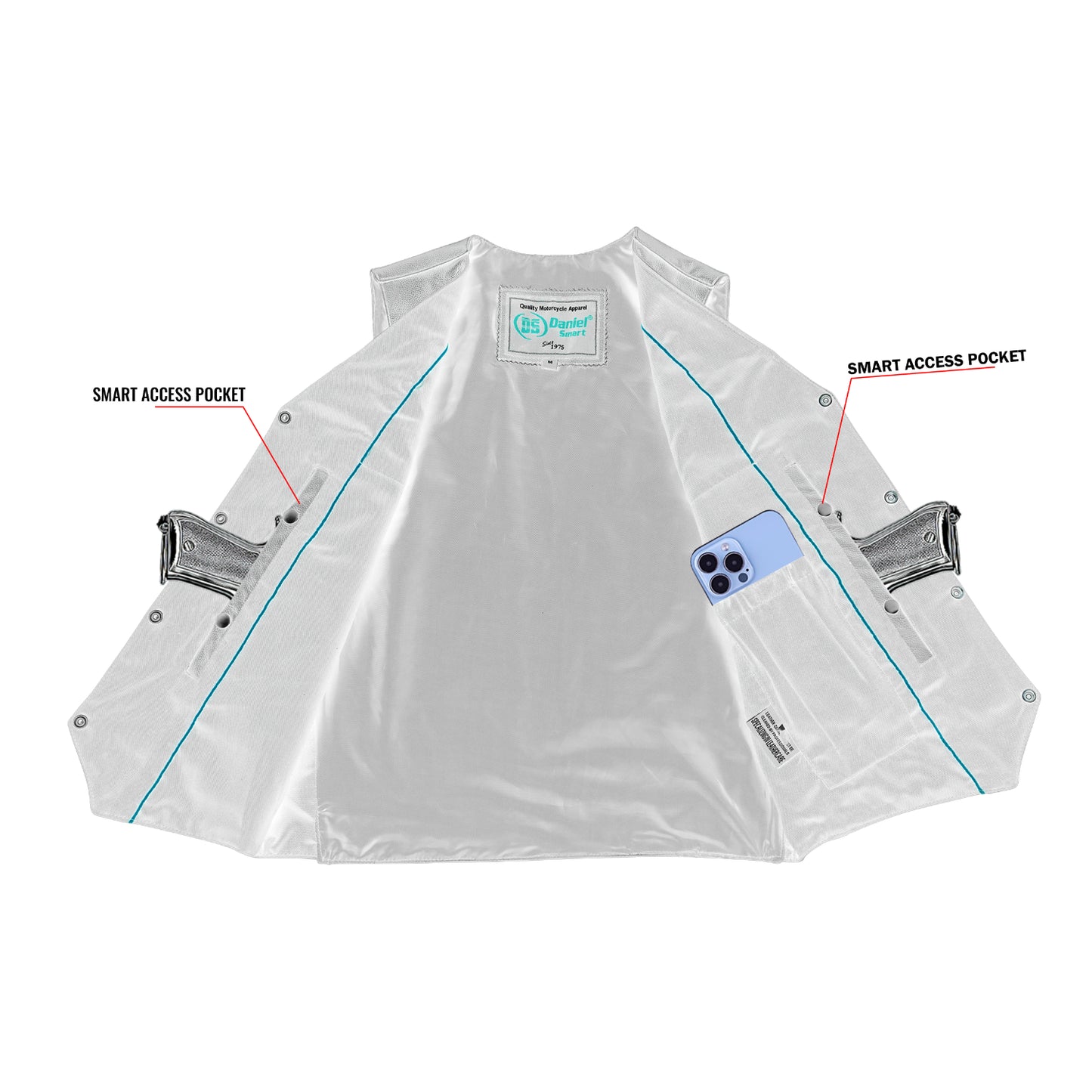 DS110 Traditional Single Back Panel Concealed Carry Vest