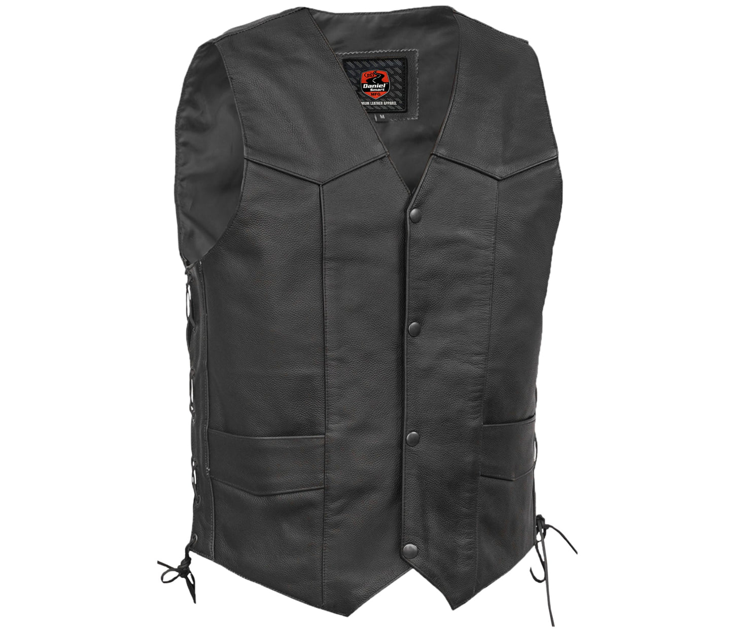 DS111 Jax Men's Motorcycle Leather Vest