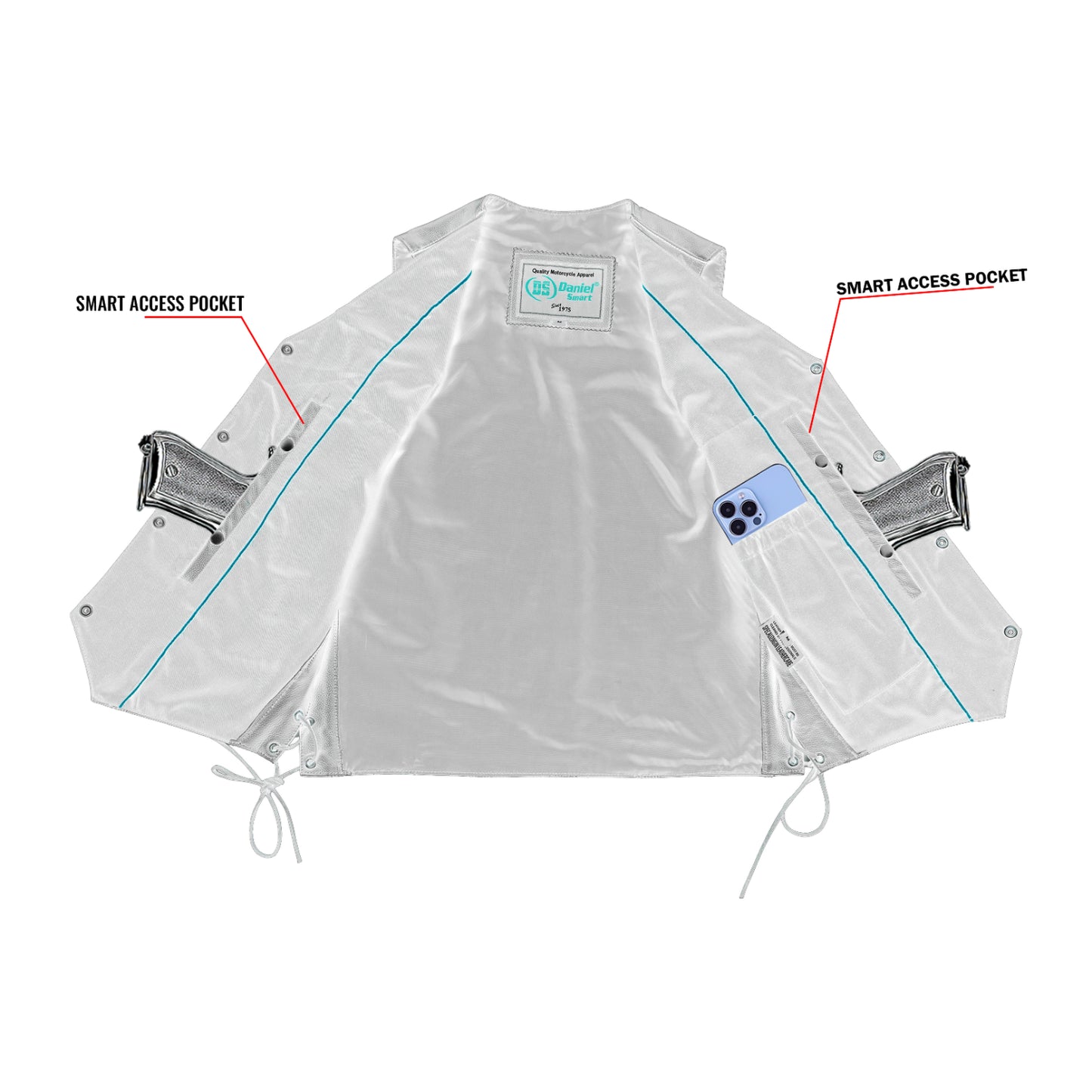 DS111 Traditional Single Back Panel Concealed Carry Vest