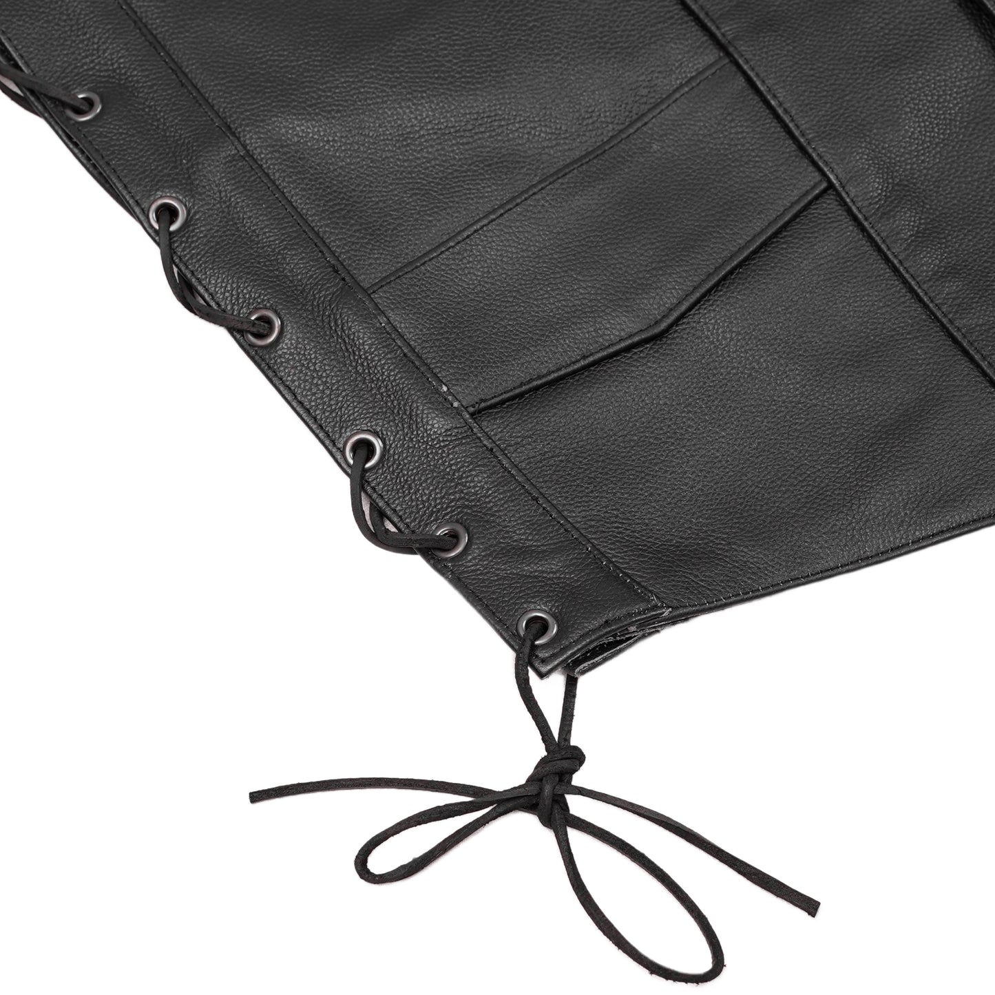 DS111 Jax Men's Motorcycle Leather Vest