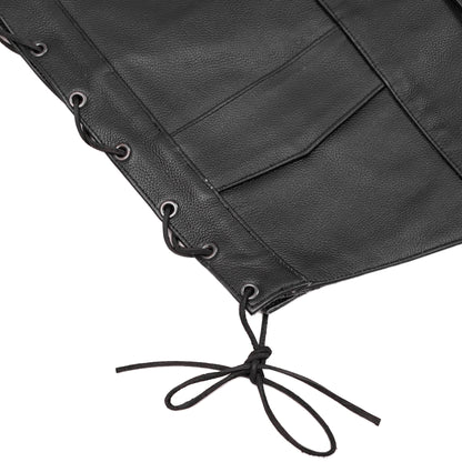 DS111 Jax Men's Motorcycle Leather Vest