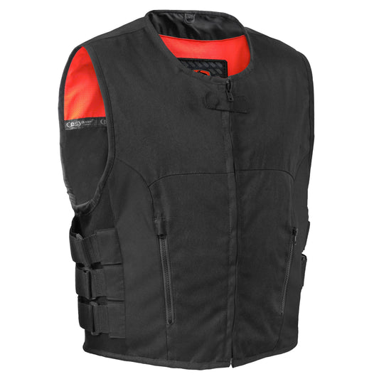 DS112BK Men's Textile Updated SWAT Team Style Vest