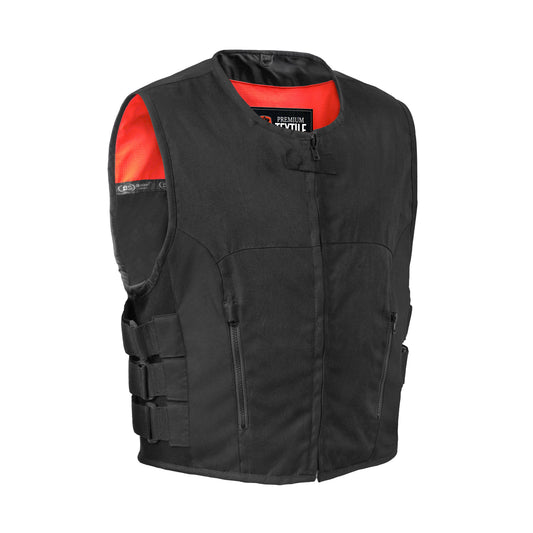 DS112BK Men's Textile Updated SWAT Team Style Vest