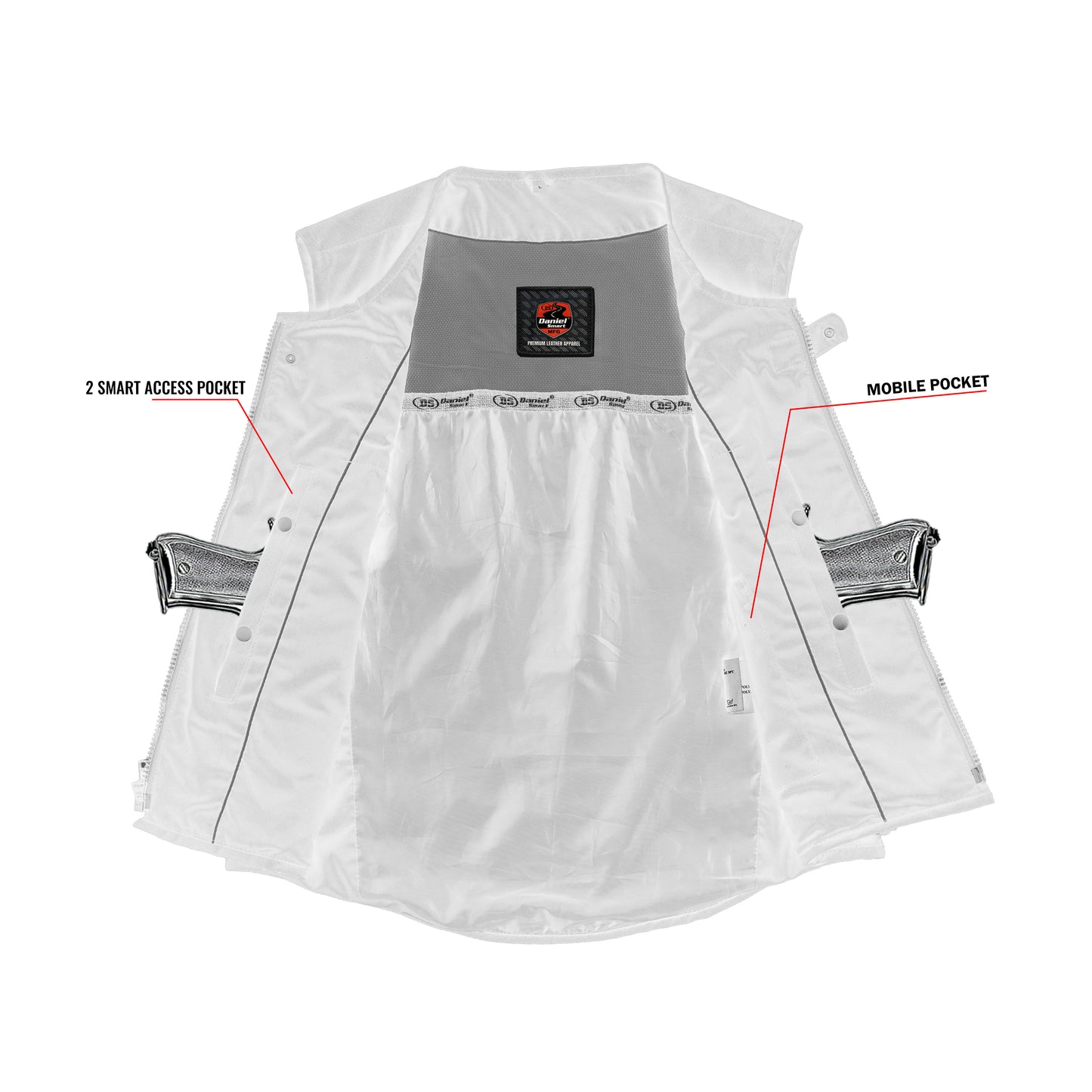 DS112BK Men's Textile Updated SWAT Team Style Vest