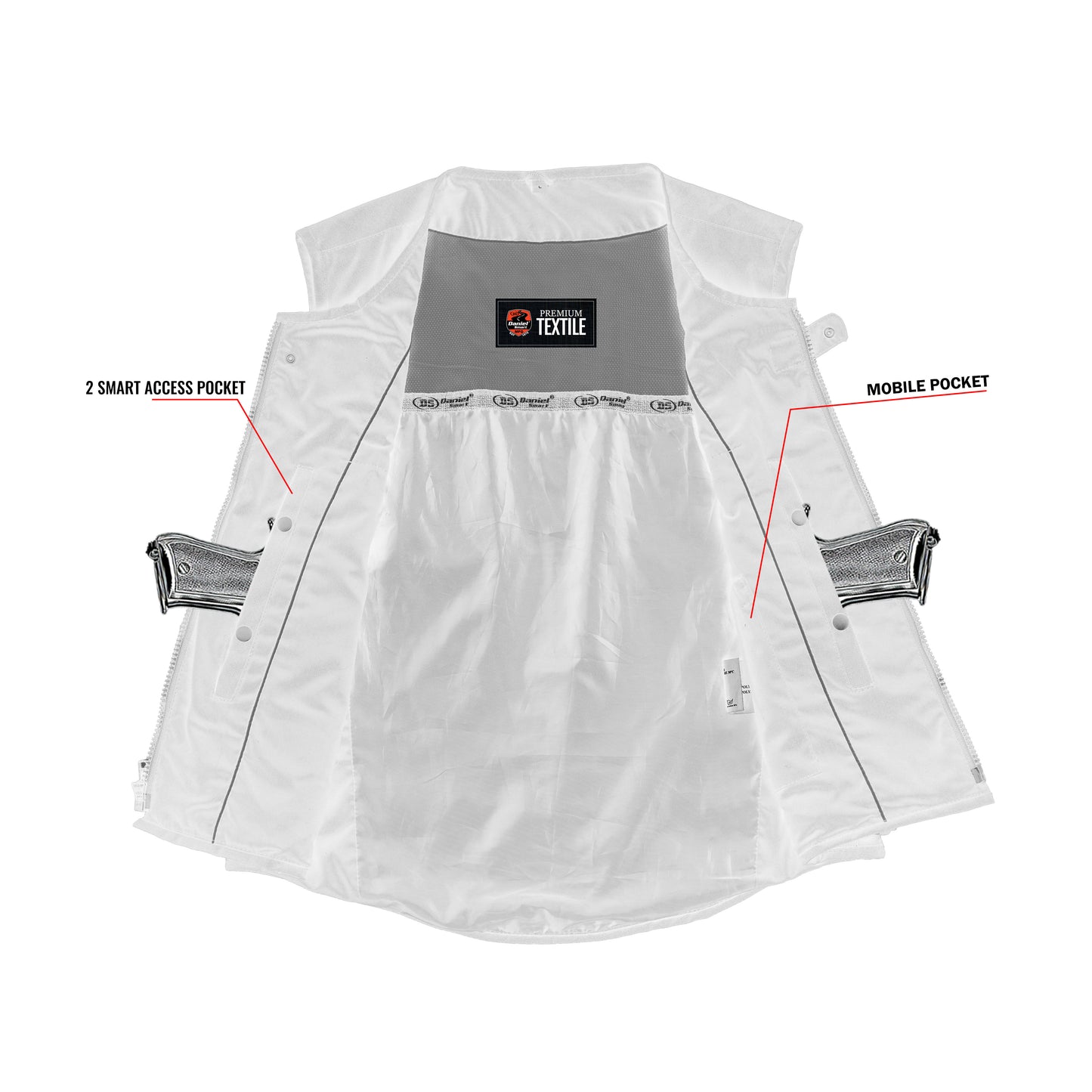 Risker Men's Textile Motorcycle Vest