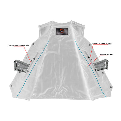 Singra Men's Motorcycle Leather Vest
