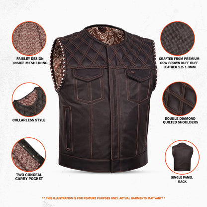 Coppertrail - Men’s Leather Motorcycle Vest