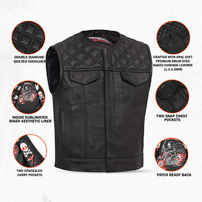 Emberline Drifter - Men’s Leather Motorcycle Vest