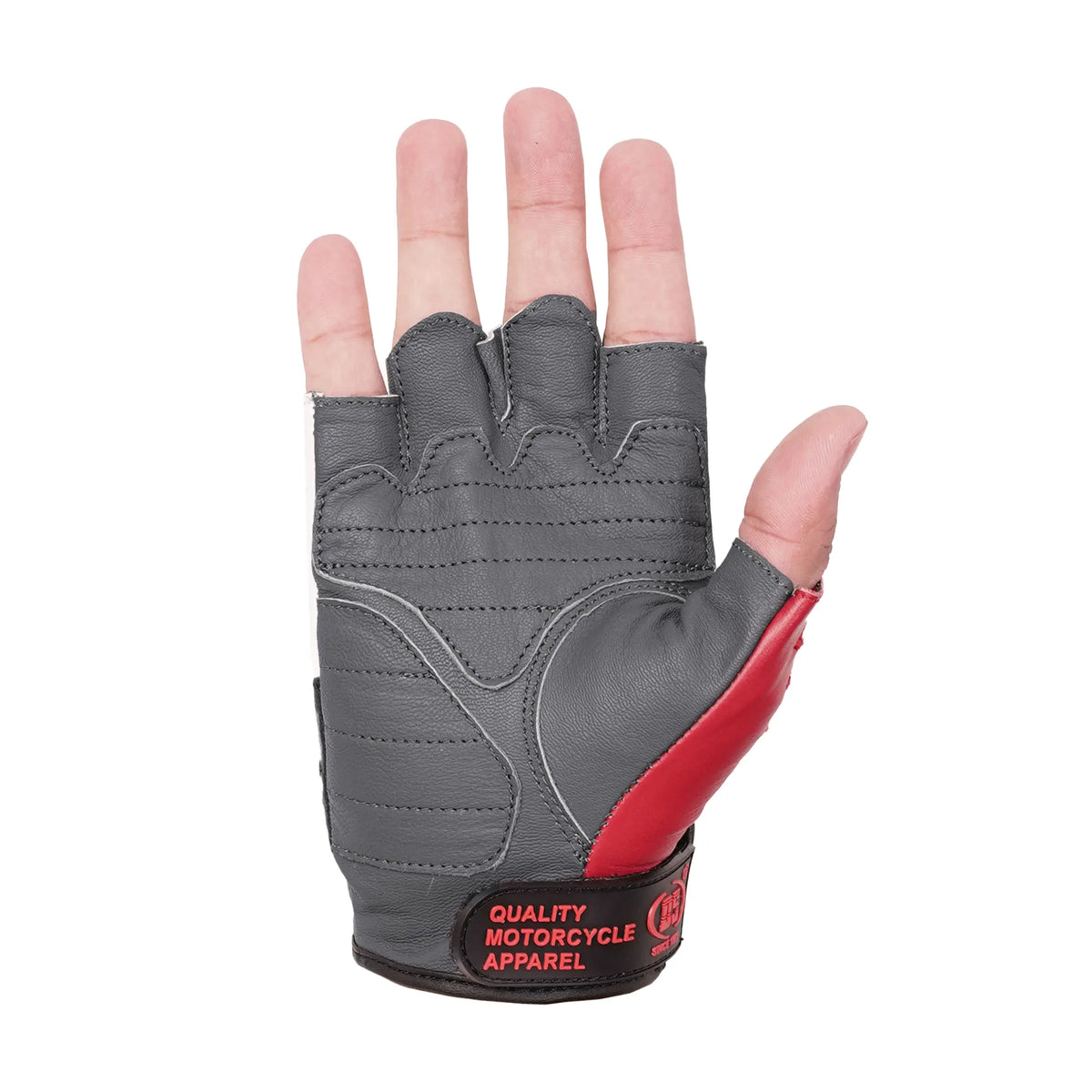Freedom - Men's Leather Motorcycle Fingerless Gloveseedom