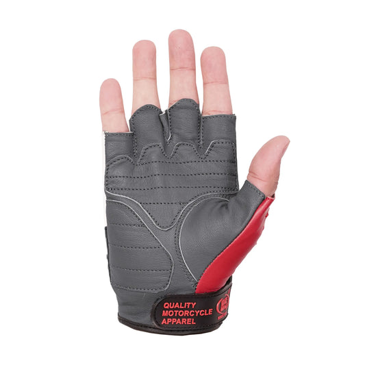 Freedom - Men's Leather Motorcycle Fingerless Gloveseedom