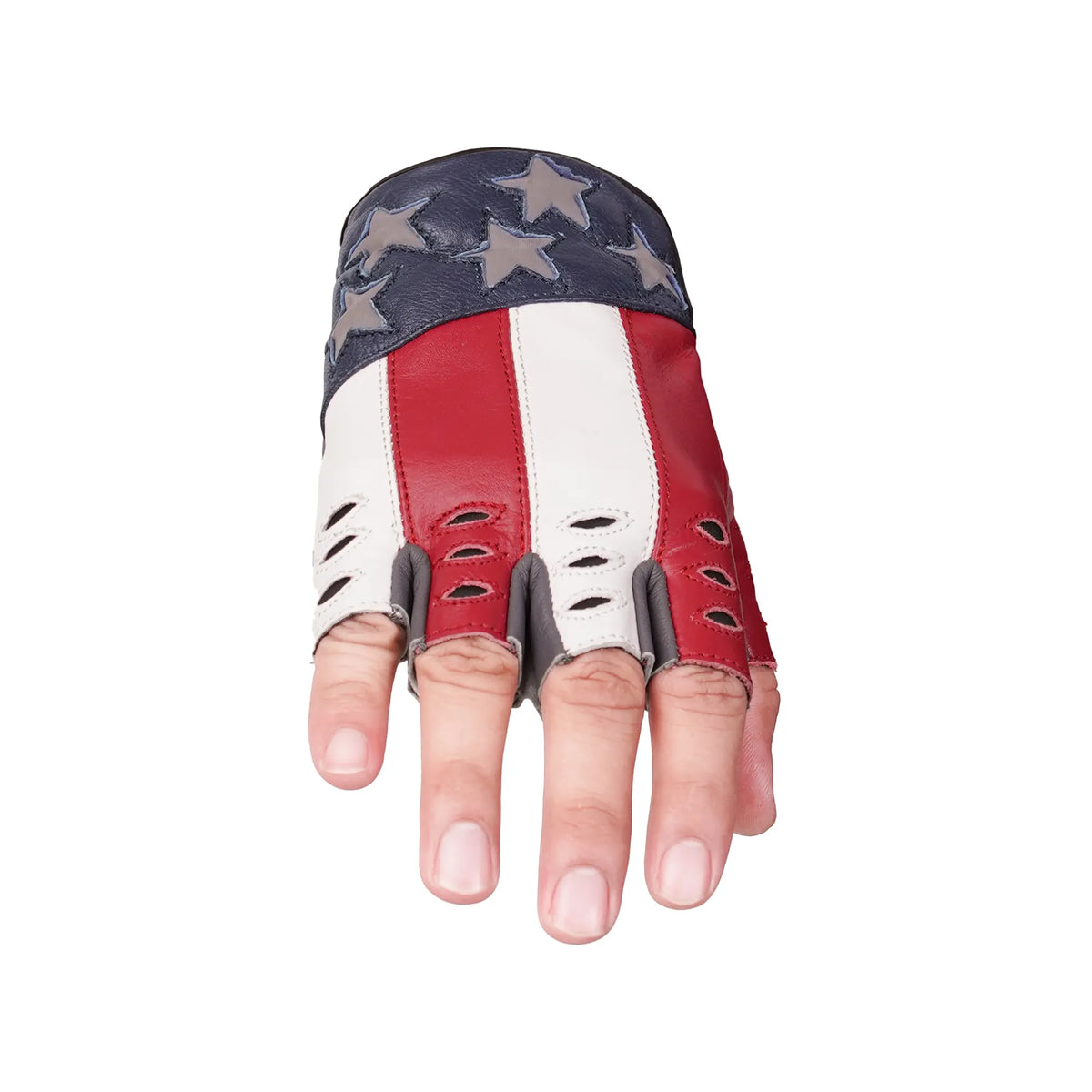 Freedom - Men's Leather Motorcycle Fingerless Gloveseedom