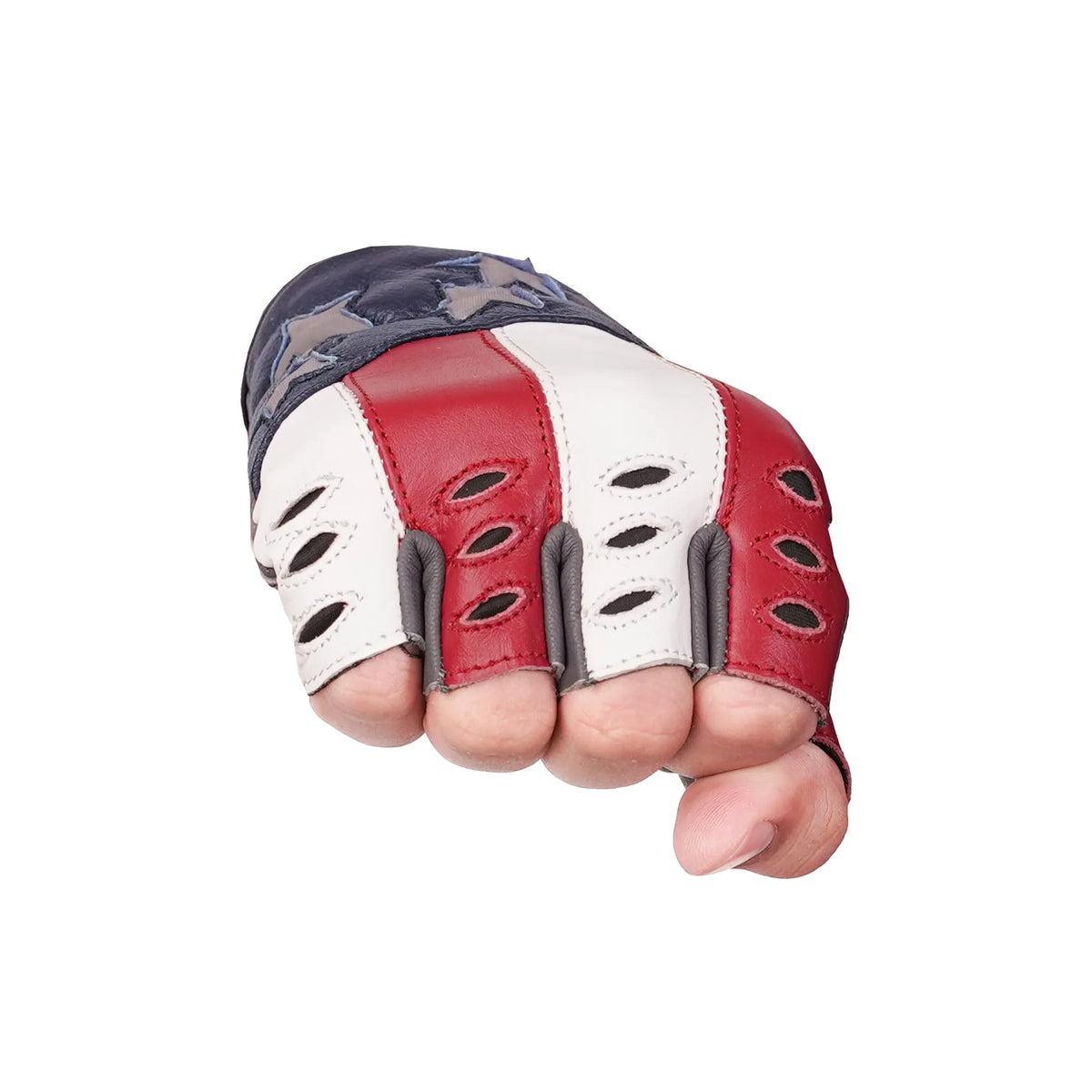 Freedom - Men's Leather Motorcycle Fingerless Gloveseedom