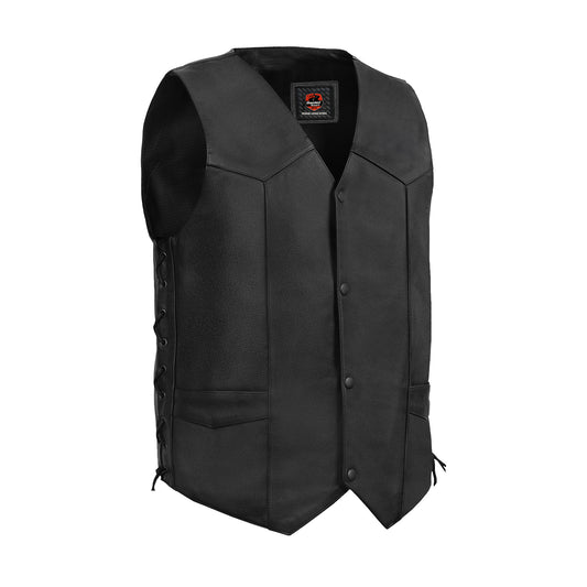 Interceptor Men's Motorcycle Leather Vest