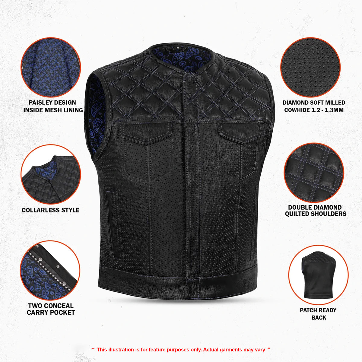 Blackstone - Men’s Leather Motorcycle Vest
