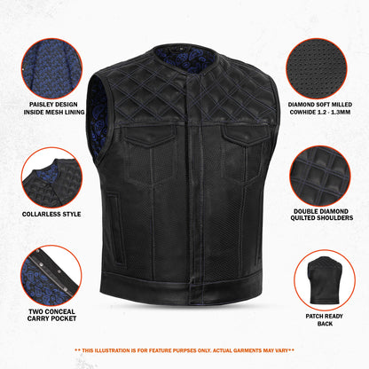 Blackstone - Men’s Leather Motorcycle Vest