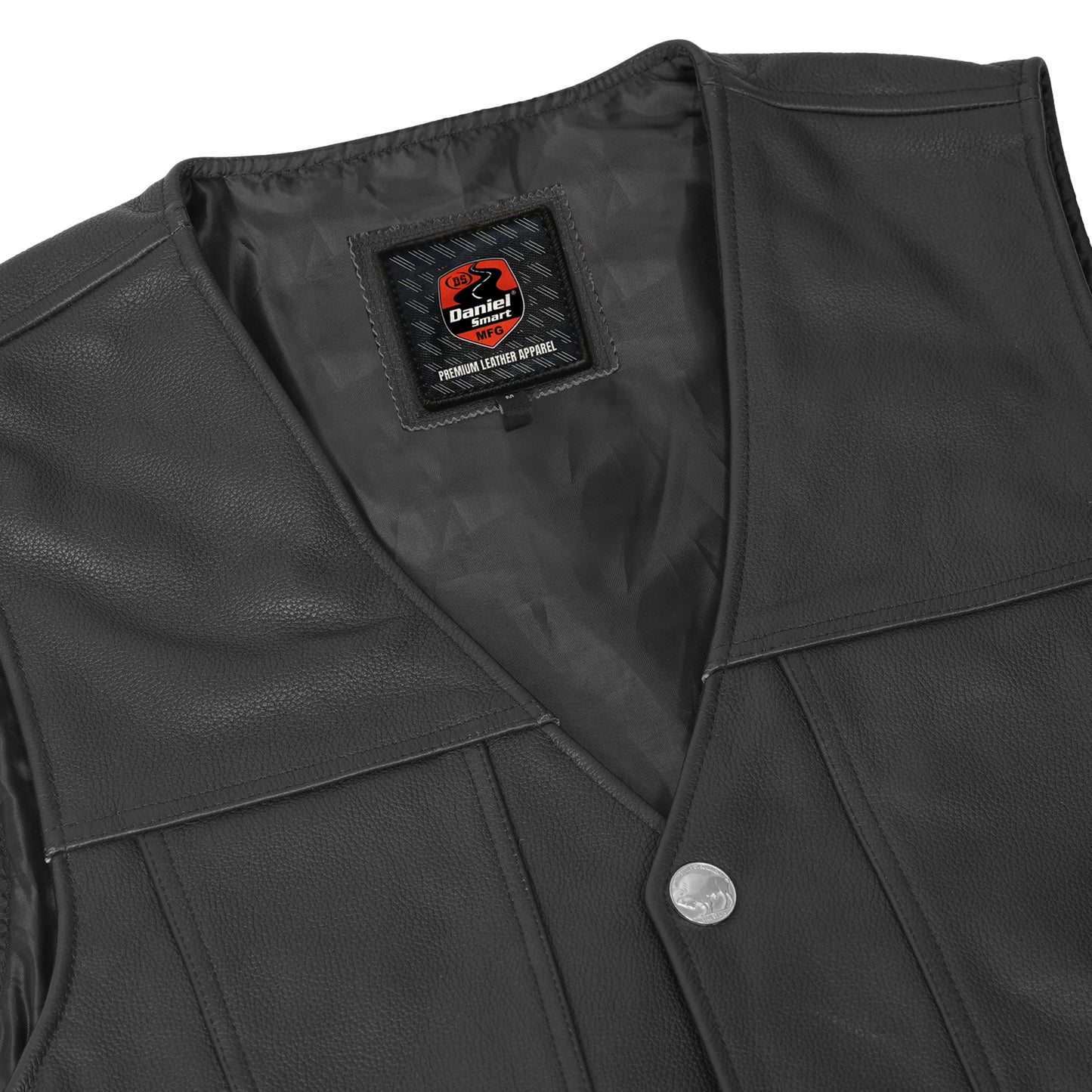 DS125 Men's Single Back Panel Concealed Carry Vest (Buffalo Nickel He