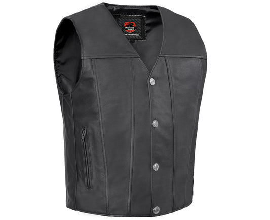 Wyatt Men's Motorcycle Leather Vest