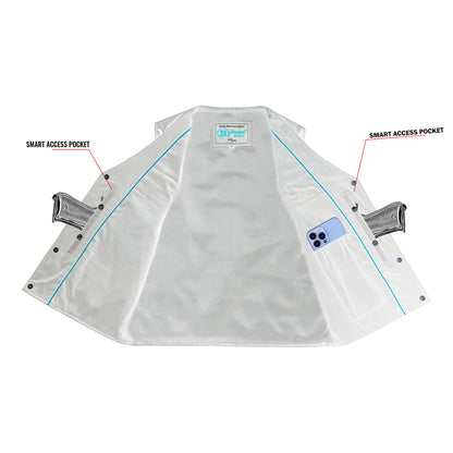 DS125 Men's Single Back Panel Concealed Carry Vest (Buffalo Nickel He