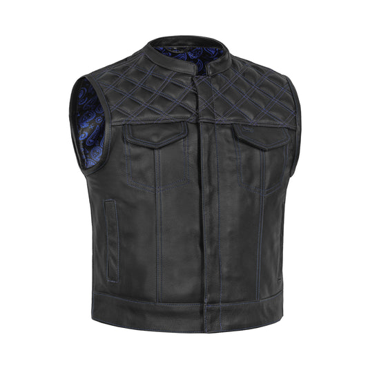 Django - Men’s Lowcut Motorcycle Leather Vest
