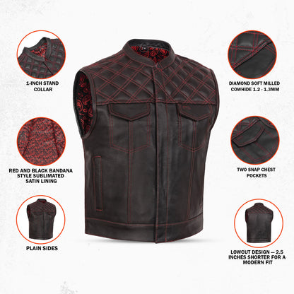 Warlord - Men’s Leather Motorcycle Vest