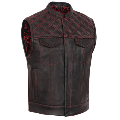 Hellfire - Men's Style Leather Motorcycle Vest