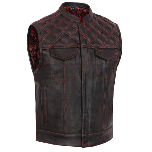 Hellfire - Men's Style Leather Motorcycle Vest