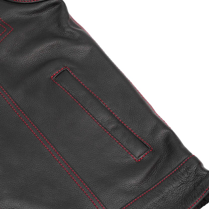 Hellfire - Men's Lowside Style Leather Motorcycle Vest