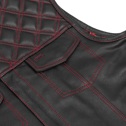 Hellfire - Men's Lowside Style Leather Motorcycle Vest