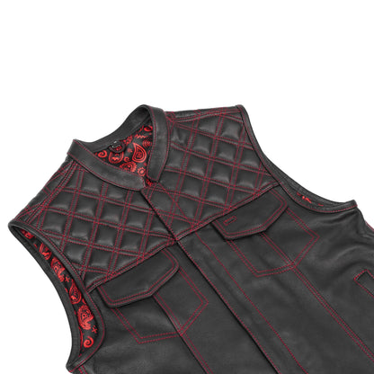 Hellfire - Men's Lowside Style Leather Motorcycle Vest
