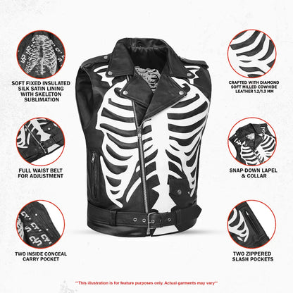 DeadFrame - Men’s Leather Motorcycle Vest