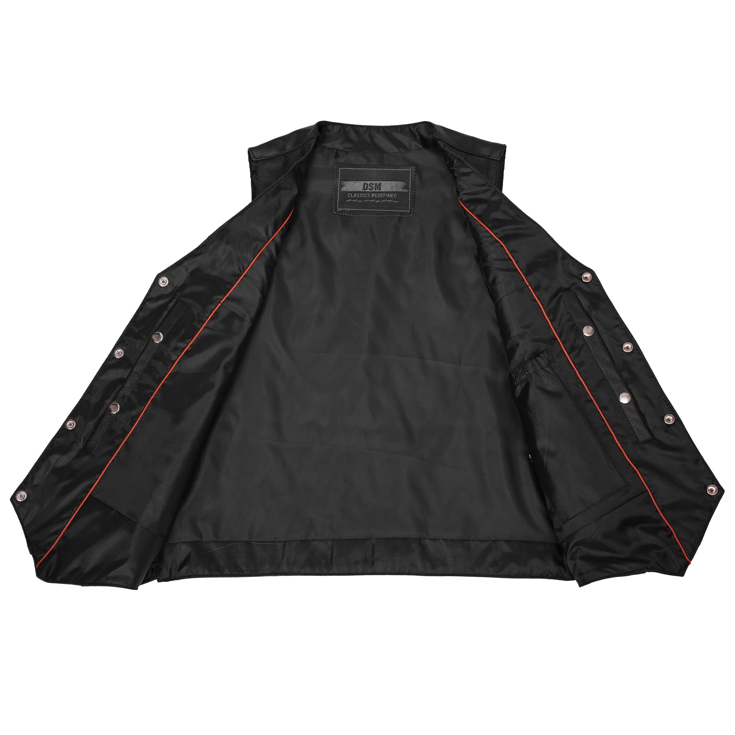 DS141 The Diablo Men's Motorcycle Leather Vest
