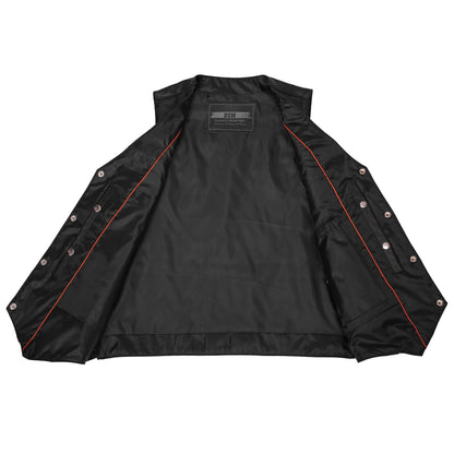 DS141 The Diablo Men's Motorcycle Leather Vest
