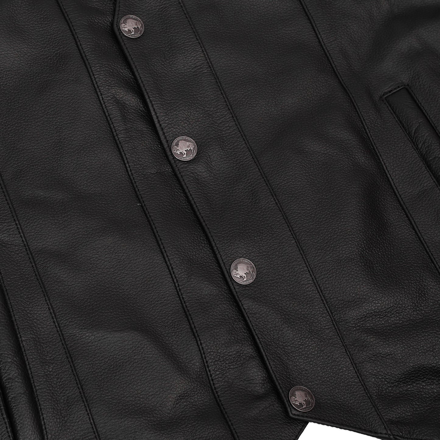 DS141 The Diablo Men's Motorcycle Leather Vest