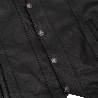 DS141 The Diablo Men's Motorcycle Leather Vest