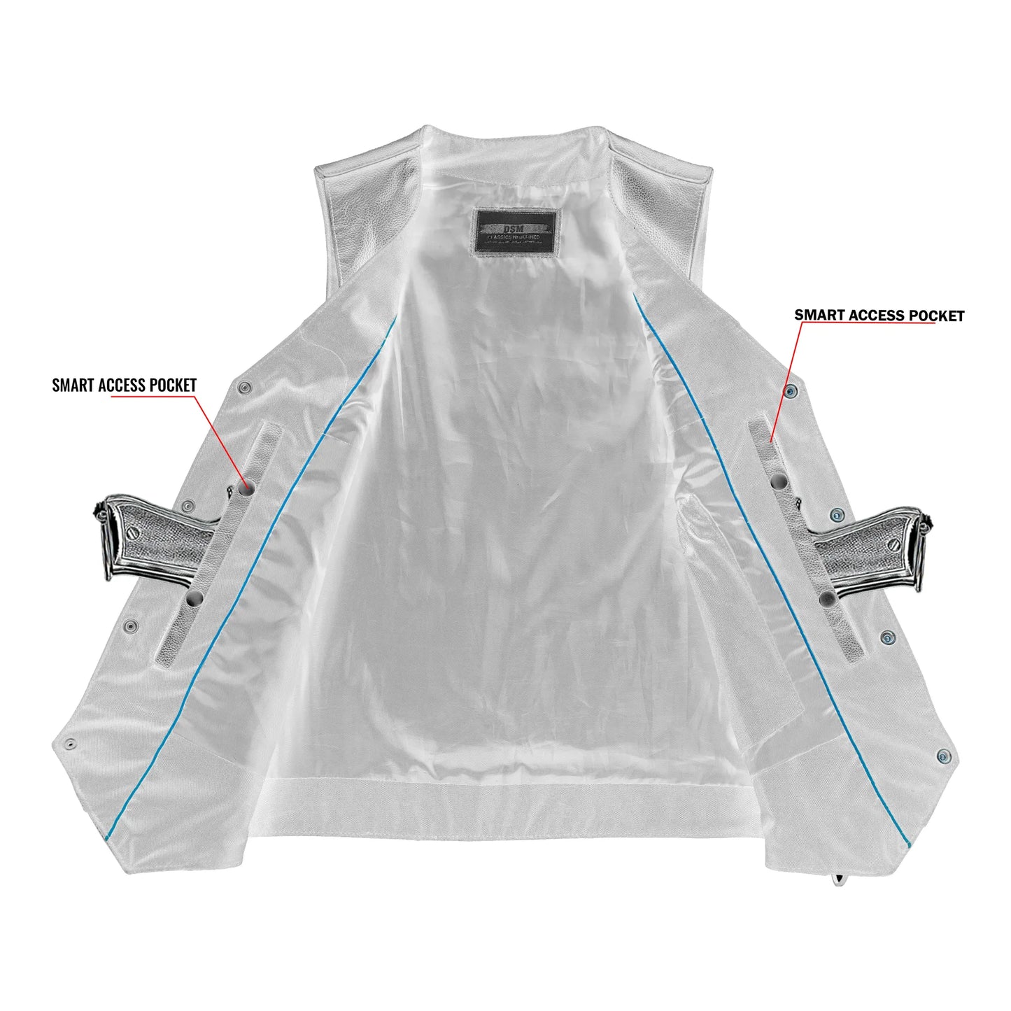 Bullock Men's Motorcycle Leather Vest
