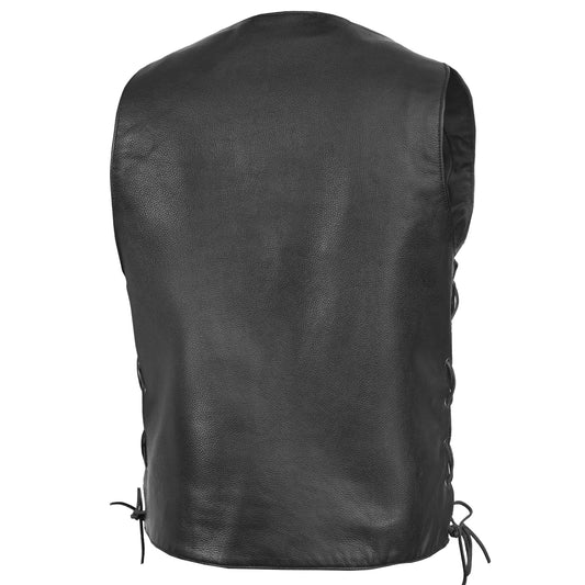 Bullock Men's Motorcycle Leather Vest