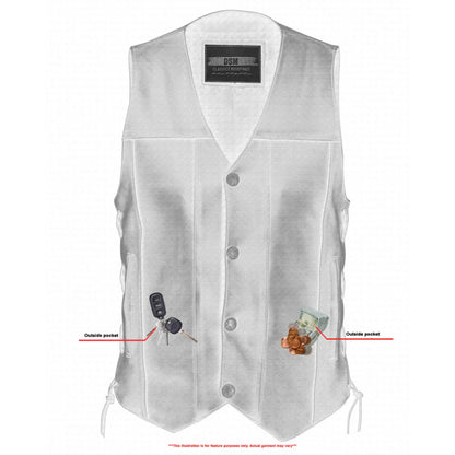 Bullock Men's Motorcycle Leather Vest