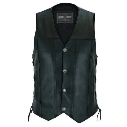 Bullock Men's Motorcycle Leather Vest