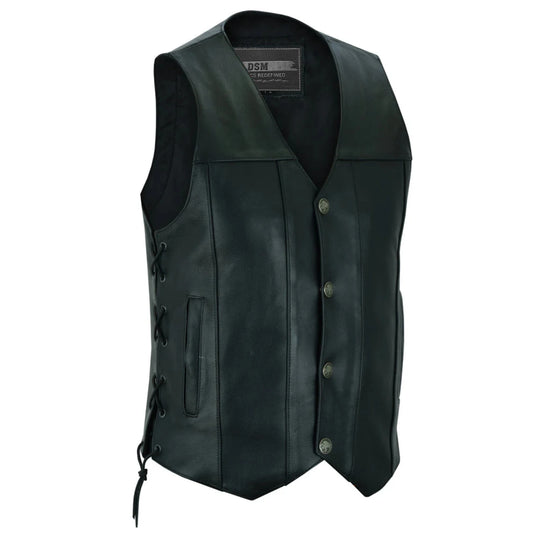 Bullock Men's Motorcycle Leather Vest