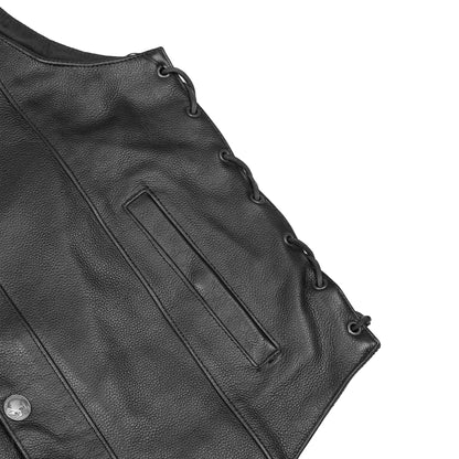 Bullock Men's Motorcycle Leather Vest