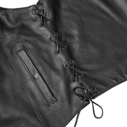Bullock Men's Motorcycle Leather Vest