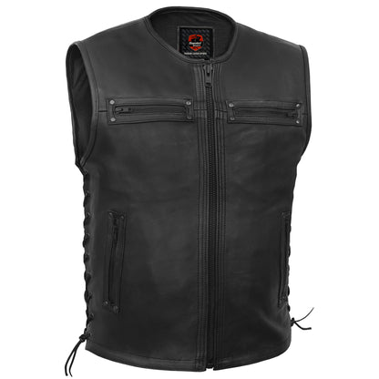 Bandit™ Men's Motorcycle Leather Vest