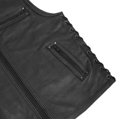 Bandit™ Men's Motorcycle Leather Vest