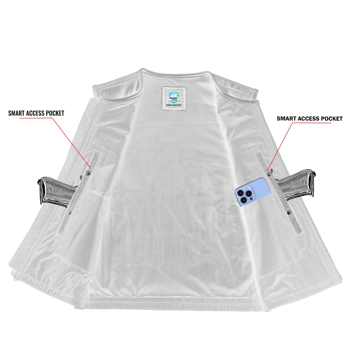 Bandit™ Men's Motorcycle Leather Vest