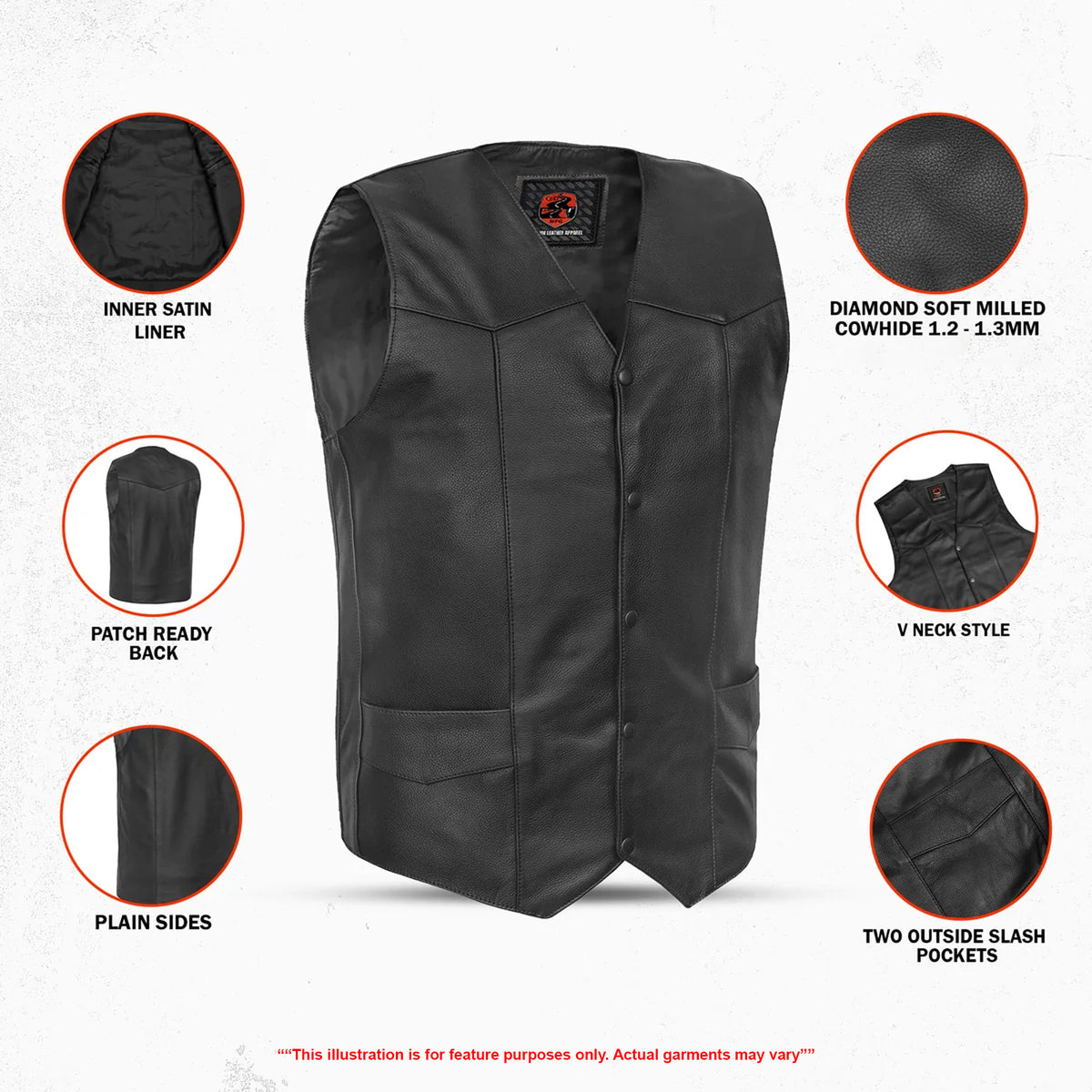 Altura Men's Motorcycle Leather Vest