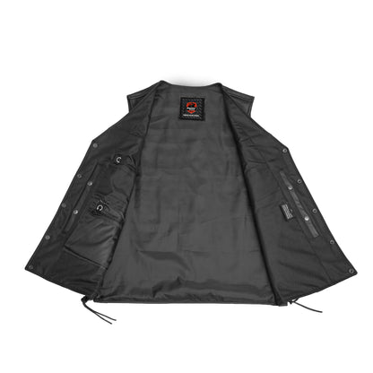 DS161TALL Men's Tall Classic Tapered Bottom Biker Leather Vest