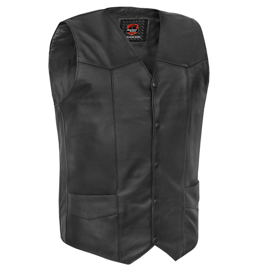 Outlaw Men's Motorcycle Leather Vest