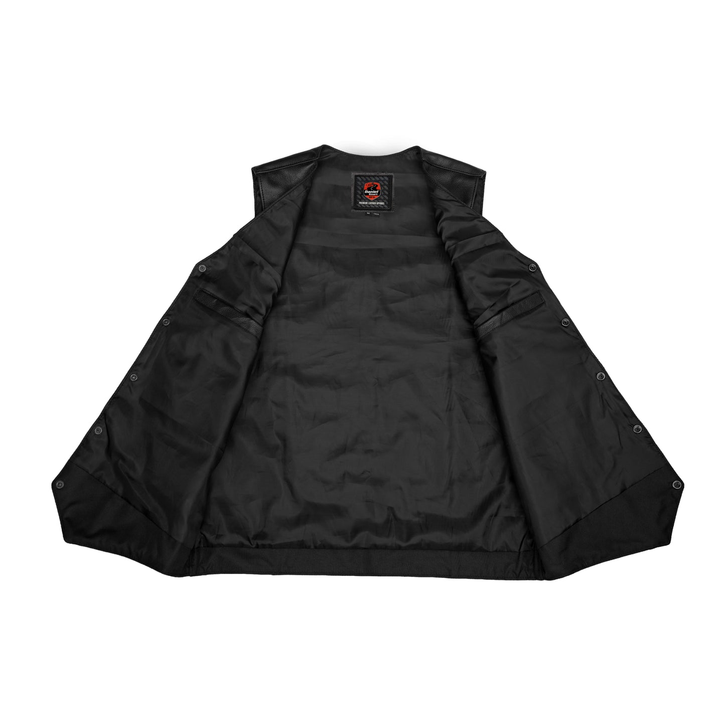 DS162TALL Men's Tall Classic Biker Leather Vest