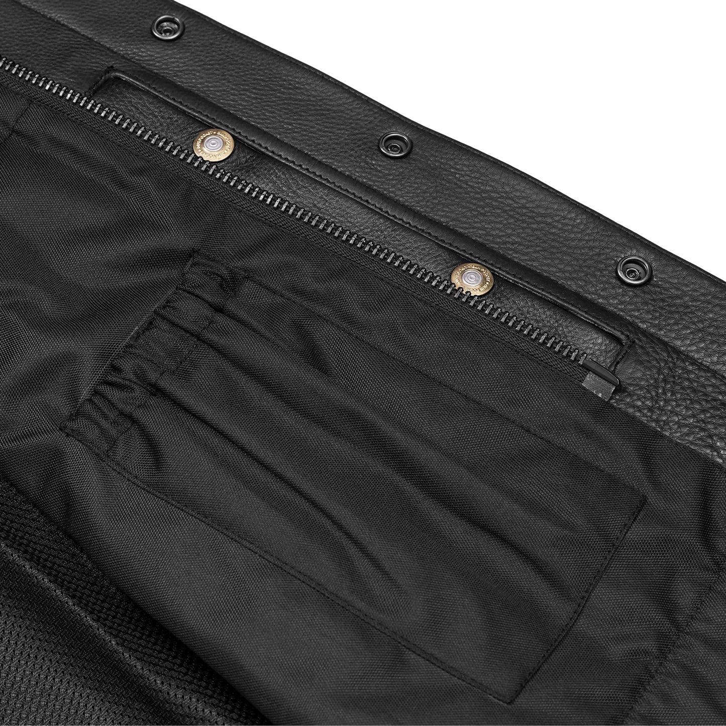 DS166 Drop Zone Lowcut Men's Club Style Leather Motorcycle Vest