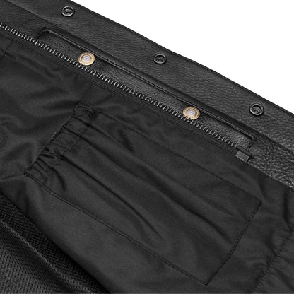 DS166 Drop Zone Lowcut Men's Club Style Leather Motorcycle Vest